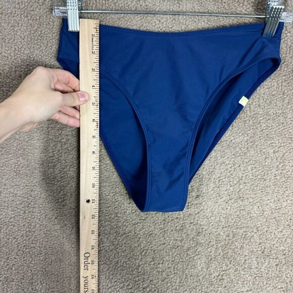 Summersalt The High Leg Bikini Bottom Womens Size 4 Deep Blue Mid Rise Swimming - Picture 5 of 10